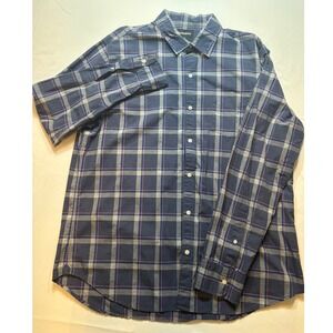 Bonobos Button Down Shirt Mens XXL Blue Pink Plaid Standard Fit Long Sleeve